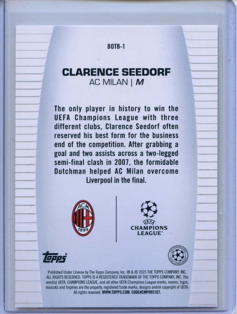 2024-25 Topps UEFA CC Clarence Seedorf Best Of The Best