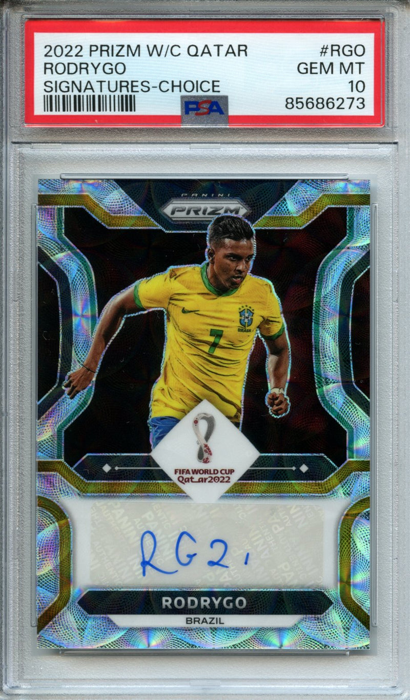 2022 Panini Prizm World Cup Qatar Rodrygo Signatures Choice