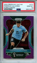 2022 Panini Prizm World Cup Qatar Federico Valverde Purple Prizm 55/199
