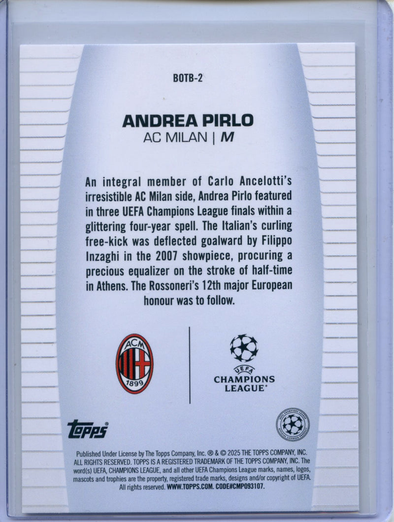2024-25 Topps UEFA CC Andrea Pirlo Best Of The Best