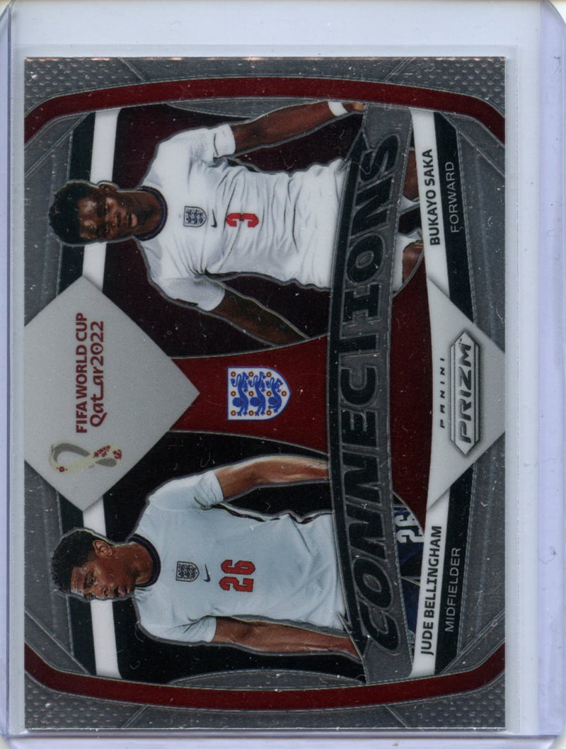 2022 Panini Prizm FIFA World Cup Qatar Jude Bellingham/Bukayo Saka Connections