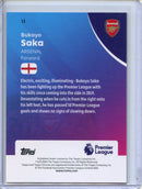 2026 Topps Chrome Premier League Bukayo Saka Prism