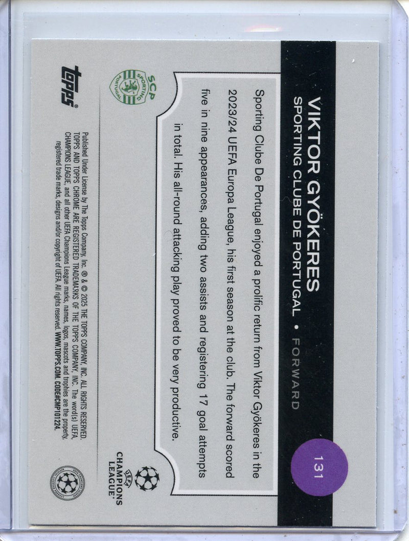 2024-25 Topps Chrome UEFA Club Comps Viktor Gyokeres Wave
