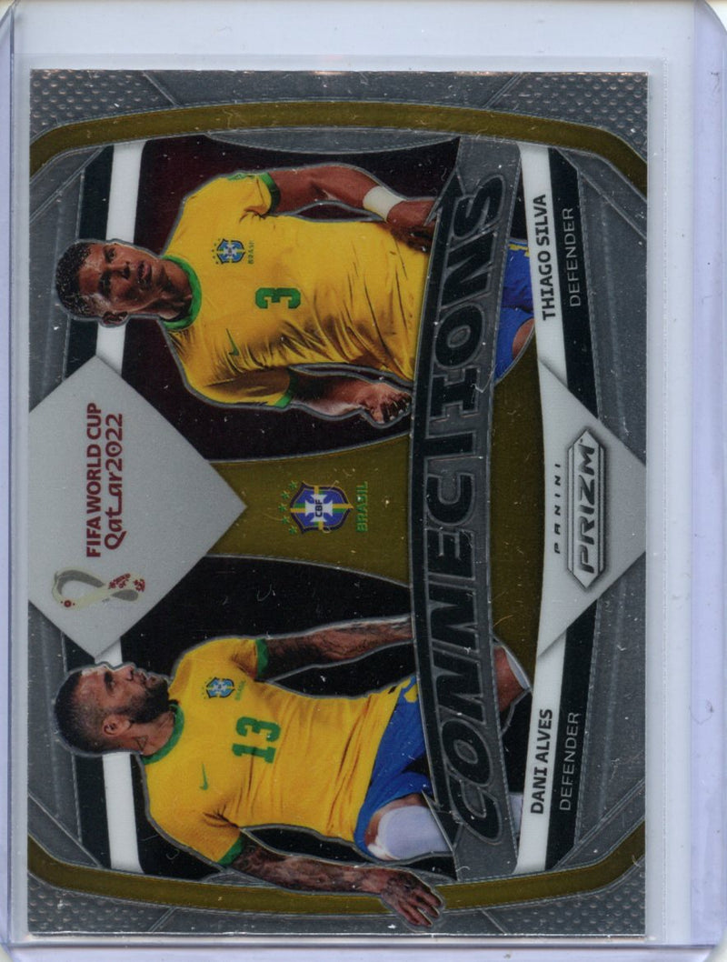 2022 Panini Prizm FIFA World Cup Qatar Dani Alves/Thiago Silva Connections