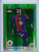 2024-25 Topps Chrome UEFA Club Comps Ronald Araujo Green Prism 51/99