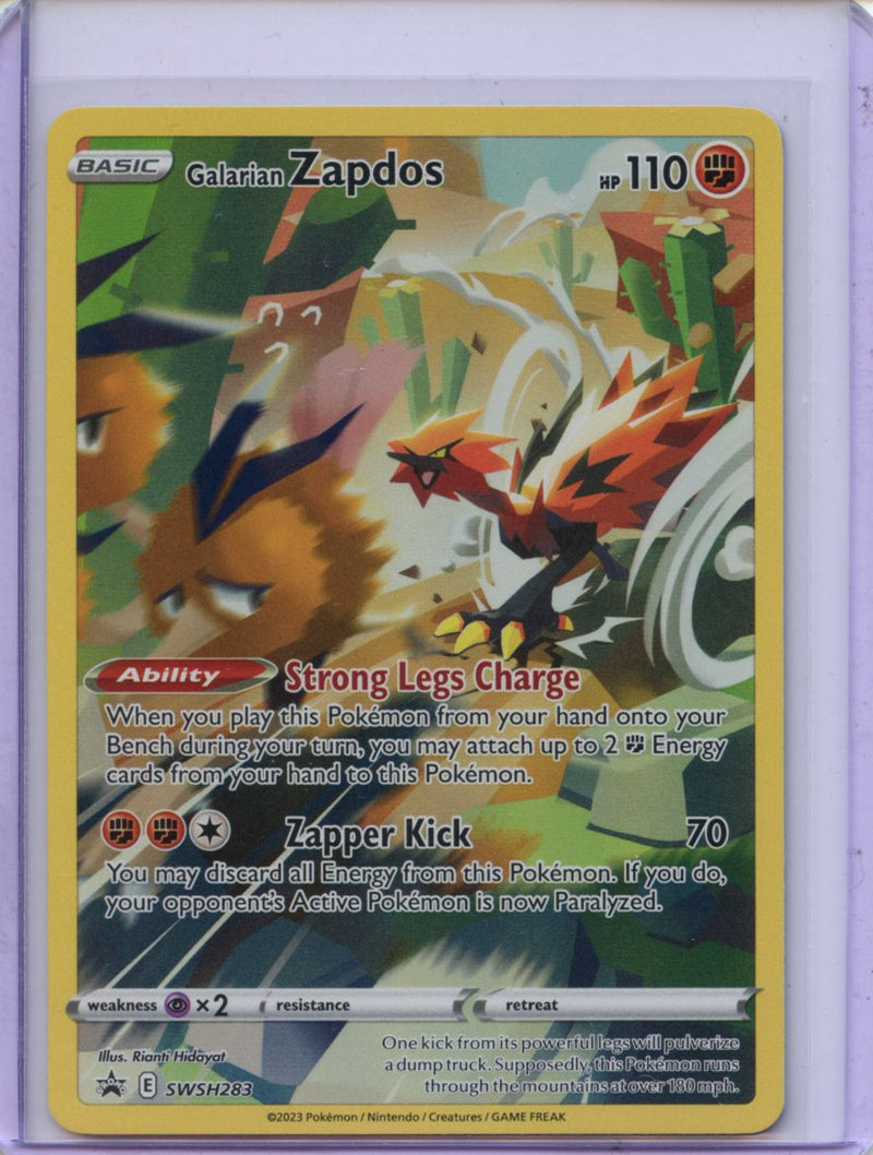 Pokemon TCG Sword & Shield Black Star Promo Galarian Zapdos SWSH283