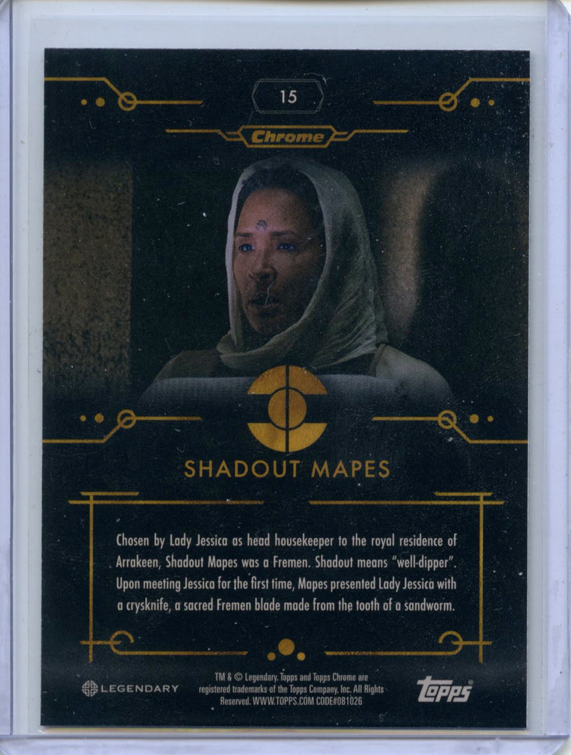 2024 Topps Dune Chrome Shadout Mapes Refractor