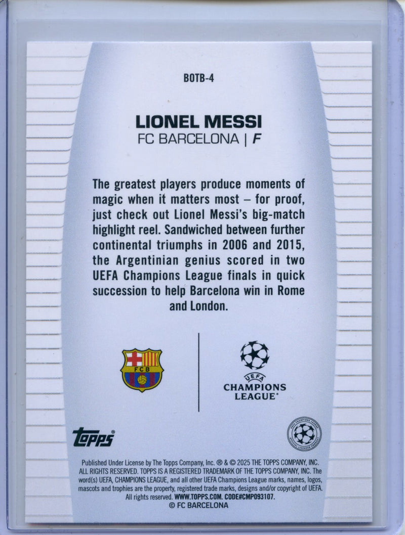 2024-25 Topps UEFA CC Lionel Messi Best Of The Best