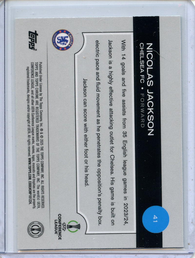 2024-25 Topps Chrome UEFA Club Comps Nicolas Jackson Green Prism 60/99