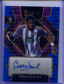 2022-23 Panini Select La Liga Gonzalo Plata Select Signatures Blue Pulsar