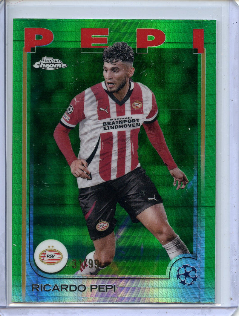 2024-25 Topps Chrome UEFA Club Comps Ricardo Pepi Green Prism 31/99