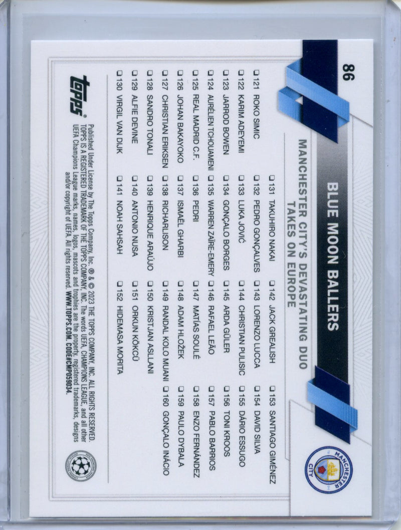 2022-23 Topps UEFA Club Competitions Blue Moon Ballers