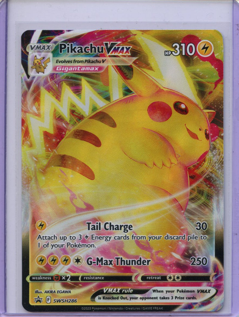 Pokemon TCG Sword & Shield Black Star Promo Pikachu VMAX SWSH286