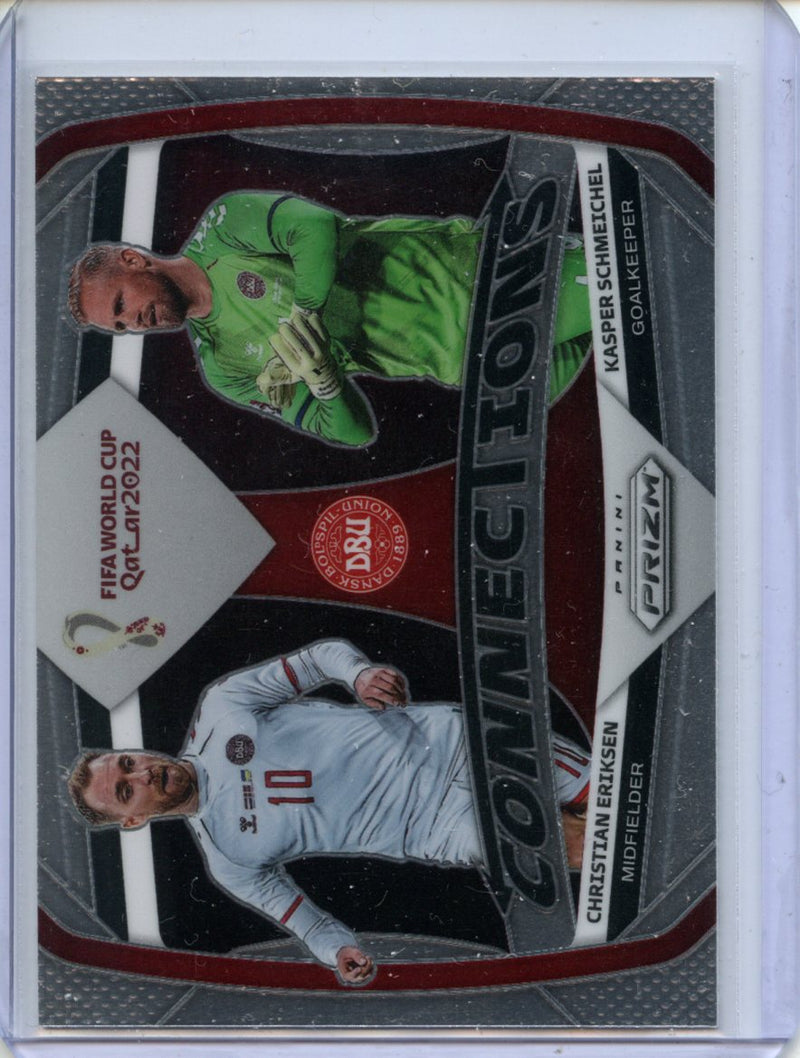 2022 Panini Prizm FIFA World Cup Qatar Christian Eriksen/Kasper Schmeichel Connections