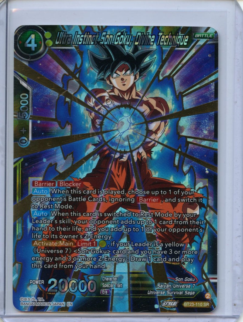 Ultra Instinct Son Goku, Divine Technique - Perfect Combination BT23-110 SR Foil