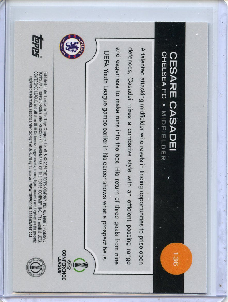 2024-25 Topps Chrome UEFA Club Comps Cesare Casadei Wave