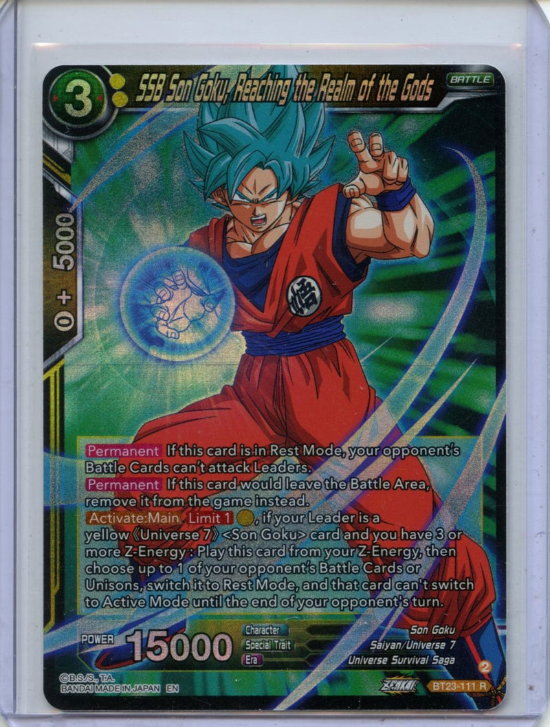 SSB Son Goku, Reaching the Realm of the Gods - Perfect Combination BT23-111 R Foil