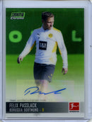 2021-22 Topps Bundesliga Stadium Club Chrome Felix Passlack Neon Green Autograph 47/99