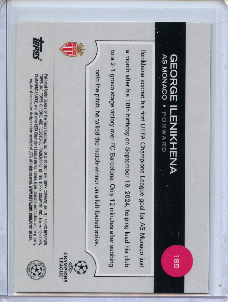 2024-25 Topps Chrome UEFA Club Comps George Ilenikhena Green Prism 51/99