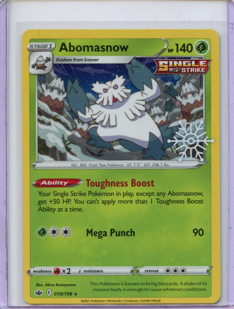 Pokemon TCG Sword & Shield Chilling Reign Abomasnow Holiday Calendar Promo 10/198