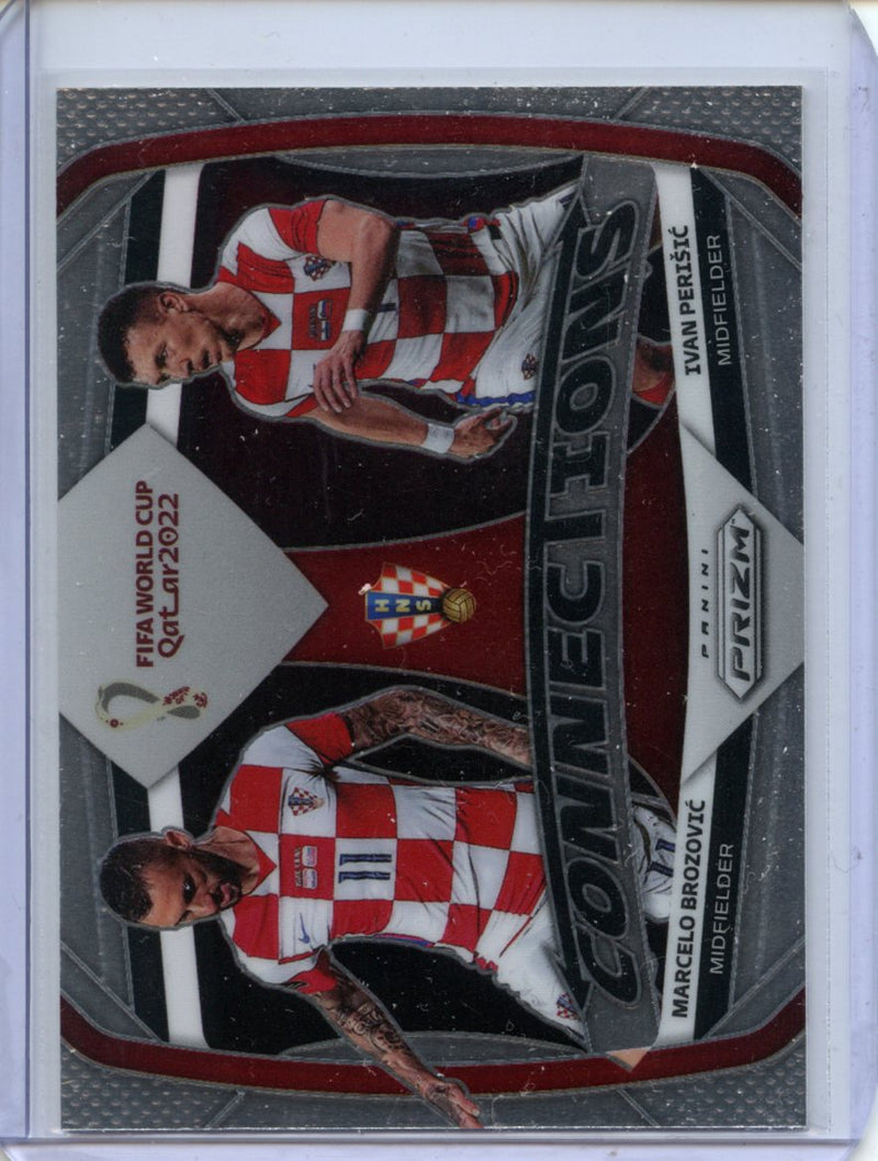 2022 Panini Prizm FIFA World Cup Qatar Marcelo Brozovic/Ivan Perisic Connections