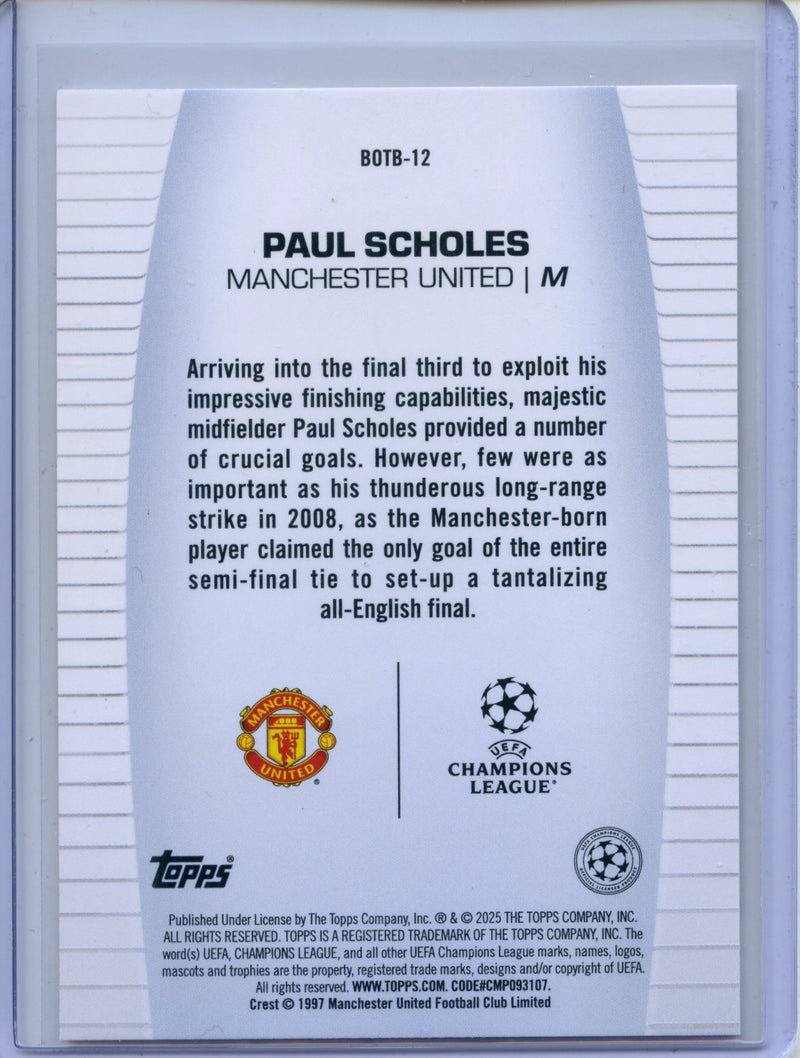 2024-25 Topps UEFA CC Paul Scholes Best Of The Best