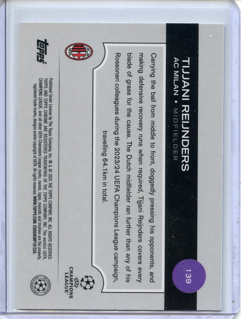 2024-25 Topps Chrome UEFA Club Comps Tijjani Reijnders Wave