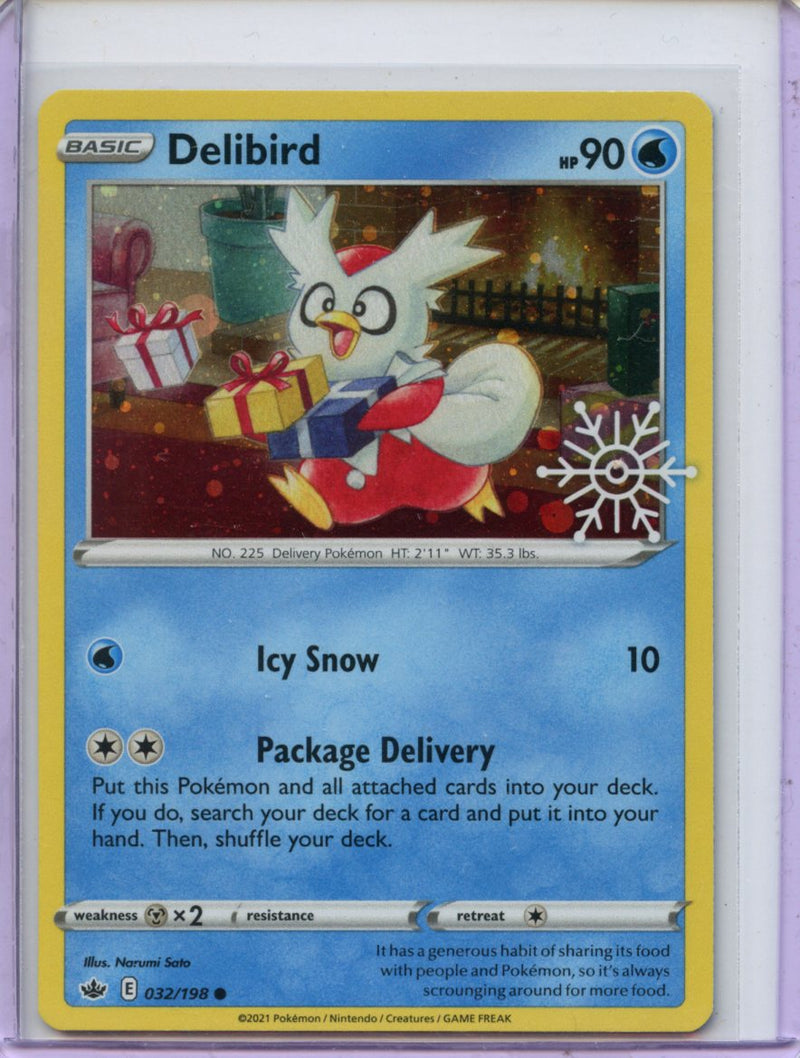 Pokemon TCG Sword & Shield Chilling Reign Delibird Holiday Calendar Promo 32/198