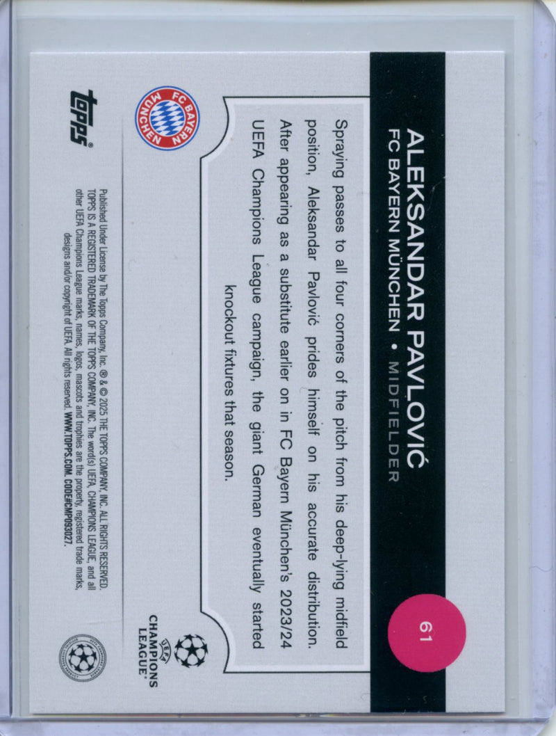 2024-25 Topps UEFA CC Aleksandar Pavlovic