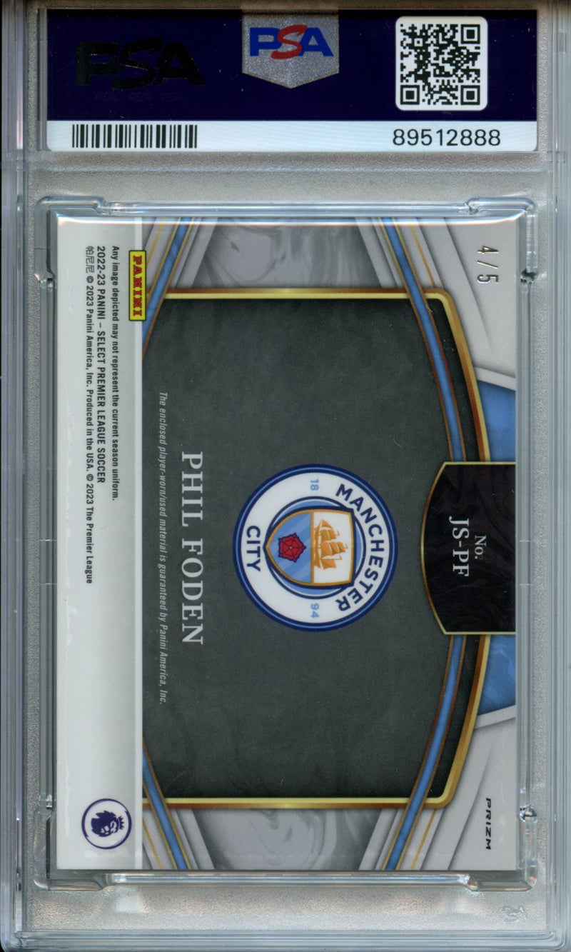 2022-23 Panini Select Premier League Phil Foden Jumbo Swatches Gold 4/5