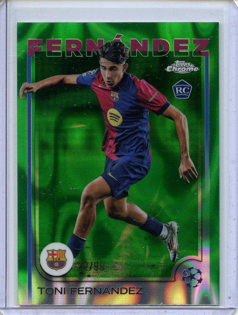 2024-25 Topps Chrome UEFA Club Comps Toni Fernandez Green Lava 22/99