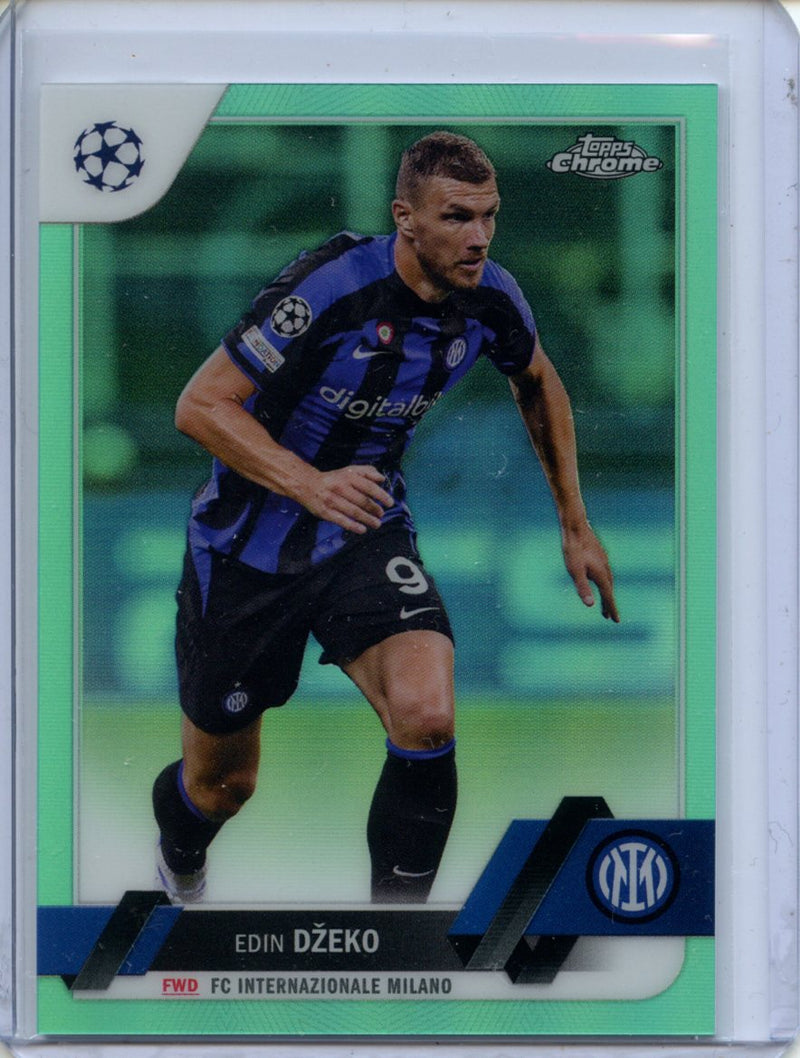 2022-23 Topps Chrome UEFA Edin Dzeko Aqua Refractor 67/199