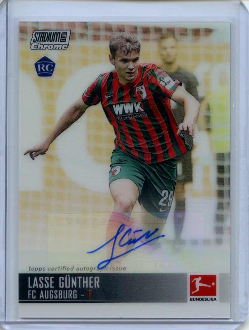 2021-22 Topps Bundesliga Stadium Club Chrome Lasse Gunther Autograph