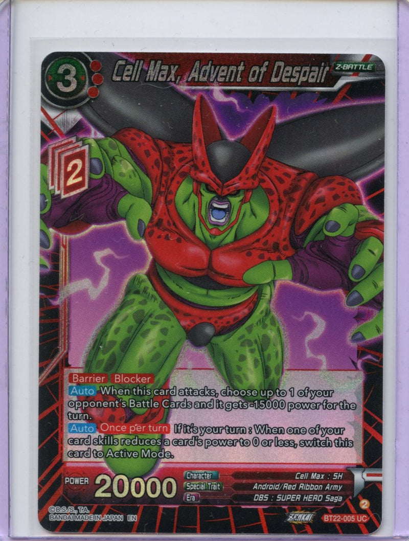 Cell Max, Advent Of Despair - Critical Blow BT22-005 UC Foil