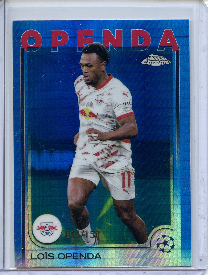 2024-25 Topps Chrome UEFA Club Comps Lois Openda Blue Prism 14/150