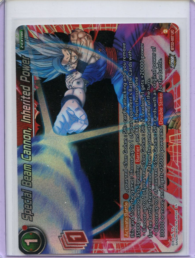 Special Beam Cannon, Inherited Power - Critical Blow BT22-007 UC Foil