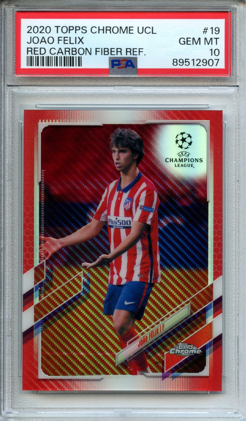 2020-21 Topps Chrome UEFA Champions League Joao Felix Red Carbon Fiber