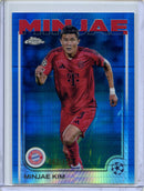 2024-25 Topps Chrome UEFA Club Comps Minjae Kim Blue Prism 62/150