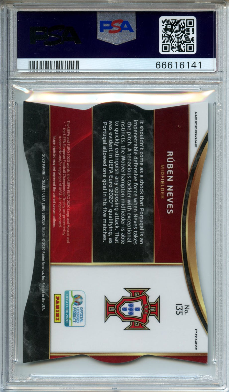 2020 Panini Select UEFA Euro Ruben Neves Mezzanine Zebra Die-Cut Prizm