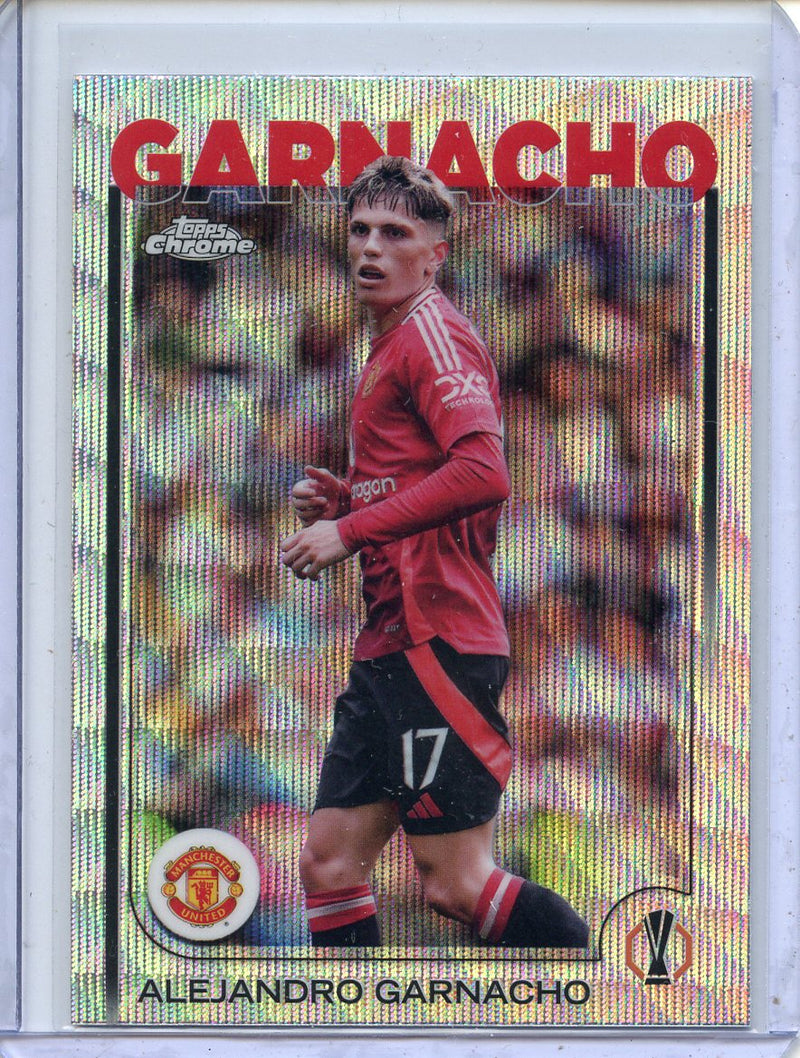 2024-25 Topps Chrome UEFA Club Comps Alejandro Garnacho Wave