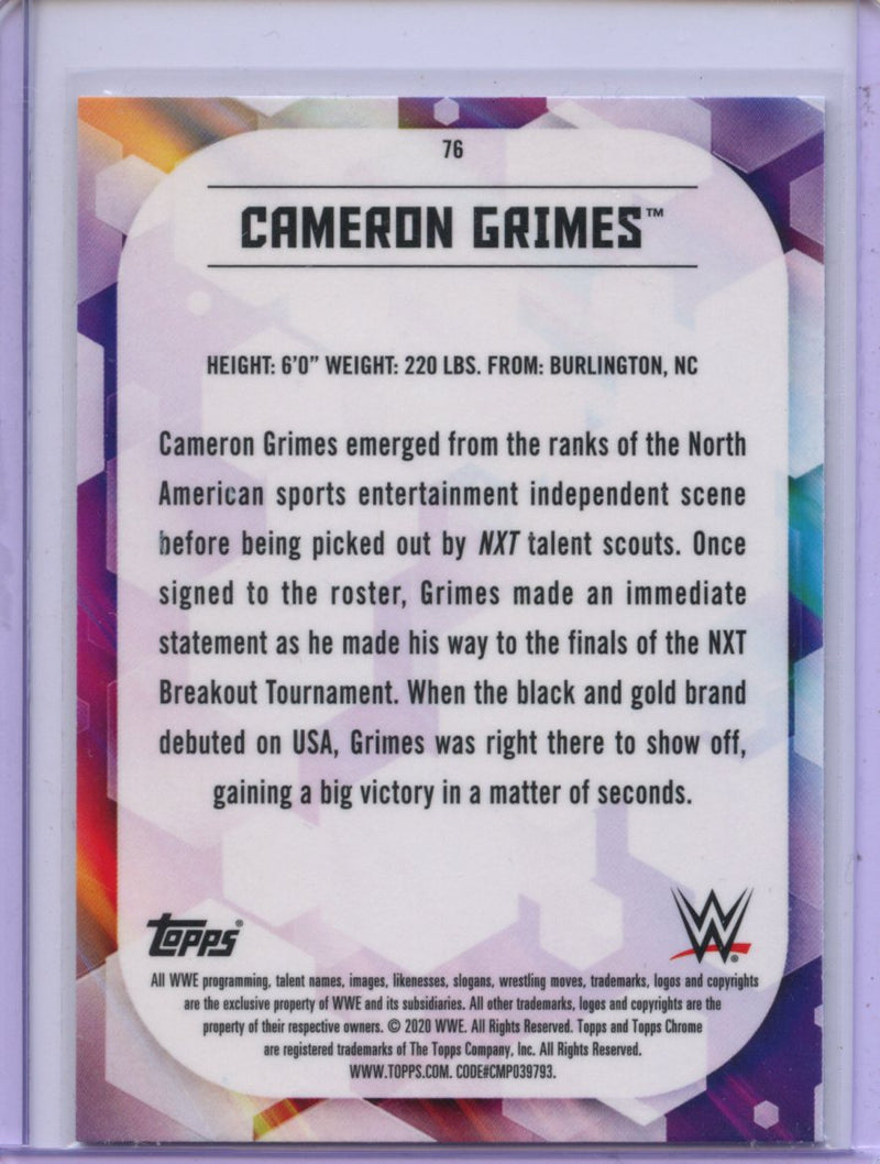 2020 Topps Chrome WWE Cameron Grimes