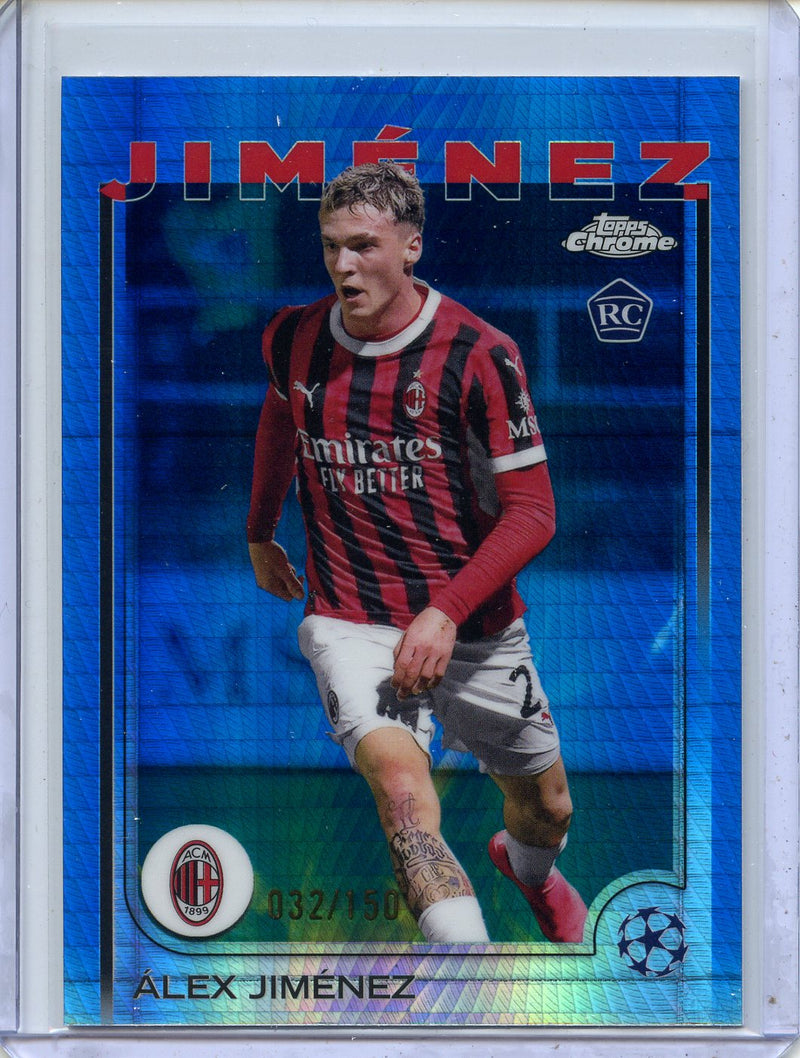 2024-25 Topps Chrome UEFA Club Comps Alex Jimenez Blue Prism 32/150
