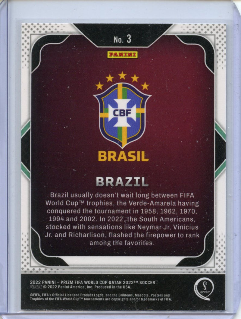 2022 Panini Prizm FIFA World Cup Qatar Brazil Team Badges