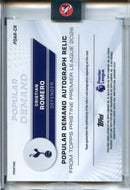 25-26 Pristine EPL Cristian Romero Popular Demand Auto Relics Orange 9/25