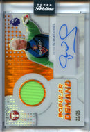25-26 Pristine EPL Peter Schmeichel Popular Demand Auto Relics Orange 22/25