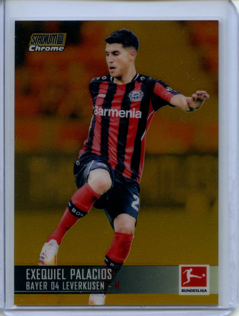 2021-22 Topps Bundesliga Stadium Club Chrome Exequiel Palacios Gold Refractor 50/50