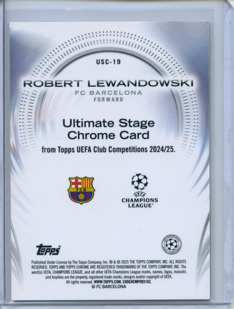 2024-25 Topps UEFA CC Robert Lewandowski Ultimate Stage Chrome