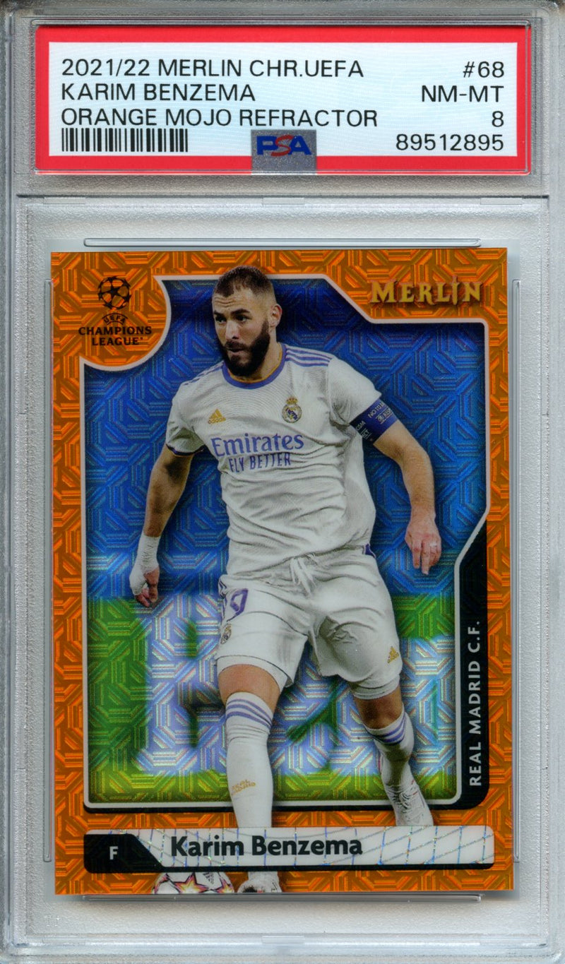 2022-23 Topps Merlin UEFA Club Competitions Karim Benzema Orange Mojo 24/25