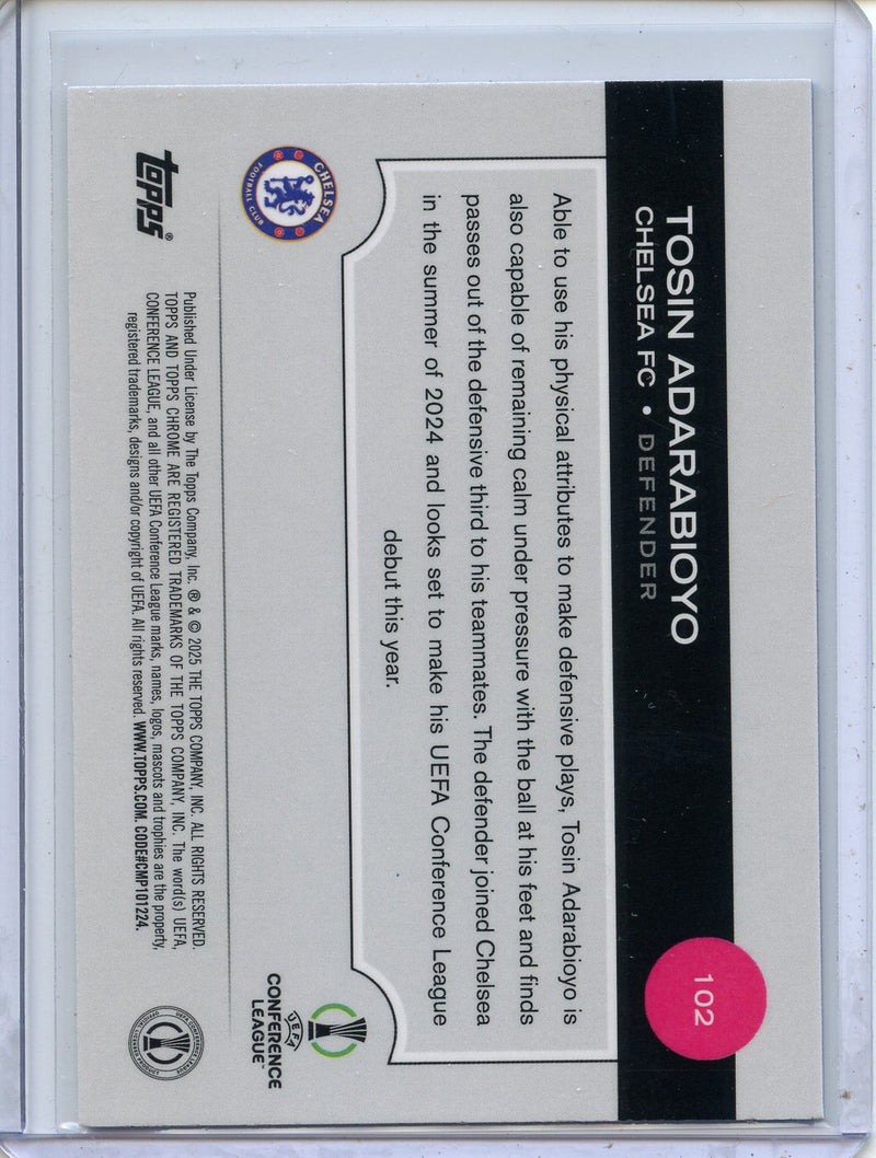 2024-25 Topps Chrome UEFA Club Comps Tosin Adarabioyo Blue Prism 107/150