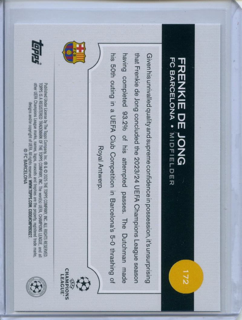 2024-25 Topps UEFA CC Frenkie De Jong Rain Drops